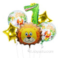 Jungle Safari a tema Balloon Garland Animal Balloons